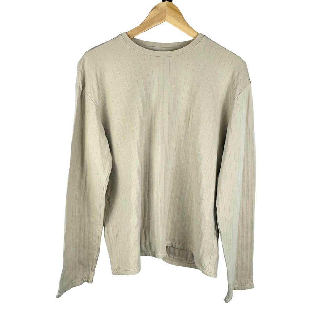 Vtg Armani Exchange Crewneck Pullover Wide Ribbed Neutral Men Medium Minimalist